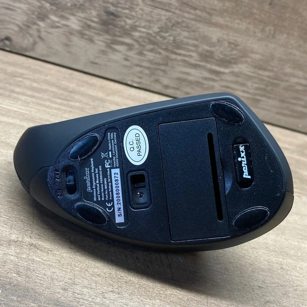 Perixx PERIMICE-605 Wireless Vertical Ergonomic Mouse Black PERIDUO-605 MK586G